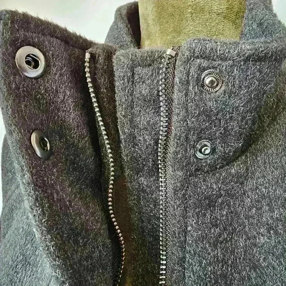 😍 NWT 😍 Banana Republic Brushed Short Jacket, Charcoal Gray, Size S - Picture 7 of 11